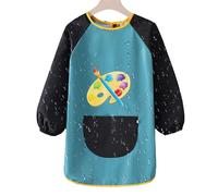 Delantal para colorear para niños, batas de pintor para niños de 7 a 11 años, bata impermeable para niños, bata de tinta, bata de pintura, delantal para manualidades con mangas largas y bolsillos