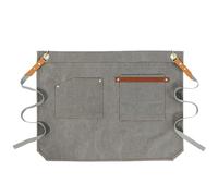 Delantal para mujer, con bolsillos, 19.7 x 18.5 pulgadas, delantal de servir, delantal de cocina, diseño de ajuste cómodo, para restaurante, cafetería, hogar, apartamento, casa de campo, gris, Refer