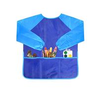 Delantal para niños de 8 a 10 años, 3 bolsillos, delantal infantil con mangas largas, bata de pintura, delantal para manualidades, delantal para manualidades, cocina, hornear