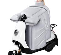 Delantal para piernas de scooter - Material de PU de algodón acolchado grueso negro | Escudo de manta de montar a prueba de agua, guantes calentadores de manos integrados, equipo de protección de invi