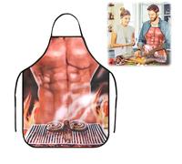 Delantal Sexy Hombre Parrilla Barbacoa Delantal Divertido Cocina Hombre Mujer Gracioso Impermeable 3D Sexy Novedad Adulto Funny Cooking Sexy Apron para Novio Regalos Grill Parrilla Fiesta Restaurante