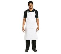 Delantal Whites Chefs de polialgodón blanco extragrande para cocina, catering