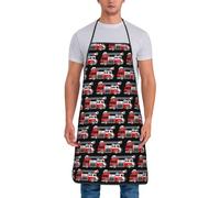 Delantales de chef para camión de bomberos y rescate para hombres y mujeres, resistentes al aceite, para cocinar, barbacoas, parrillas y cocina.