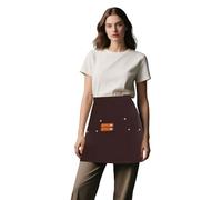 Delantales de Cintura con 3 Bolsillos, Delantal de Trabajo de Media Cintura, Delantal Corto Camarero, Delantales de Cocina Corto Impermeable, Mandiles de Camarera para Hombres Mujeres (Marrón 2)