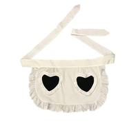 Delantales de cintura con volantes para mujer, trajes de cosplay de sirvienta, medio delantal, delantal de cosplay de sirvienta, cocina, cocina, horneado, B, Talla única