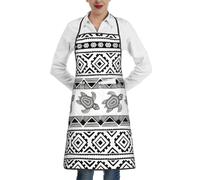 Delantales de cocina con diseño de tortuga étnica a rayas para hombre y mujer, delantal de cocina y salón de jardinería, delantal de chef para barbacoa