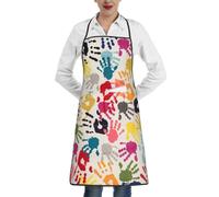 Delantales de cocina con estampado a mano para hombre y mujer, delantal de cocina, jardinería, salón, delantal de chef de cocina
