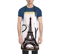 Delantales de cocina impermeables con 2 bolsillos ajustables, unisex, para chef., Tower Love Paris, talla nica