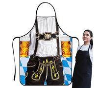 Delantales de cocina para mujer, delantal de Oktoberfest | Traje de vestido Oktoberfest Falda de delantal divertida | Traje de fiesta alemanes, cómodo con bolsillos para barbacoa, cocinar, 026, Se