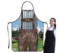 Delantales de cocina para mujer, delantal de Oktoberfest | Traje de vestido Oktoberfest Falda de delantal divertida | Traje de fiesta alemanes, cómodo con bolsillos para barbacoa, cocinar, 022, Se