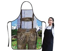 Delantales de cocina para mujer, delantal de Oktoberfest | Traje de vestido Oktoberfest Falda de delantal divertida | Traje de fiesta alemanes, cómodo con bolsillos para barbacoa, cocinar, 021, Se