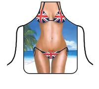 Delantales de pareja,Delantal impermeable,delantal sexy ,delantal de cocina,delantal cocina, delantal Divertido de Cocina, Sexy Novedad Cocina Barbacoa Fiesta Delantal Regalo-Bikini de bandera