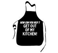 Delantales divertidos para chef, barbero, chef, babero, barbacoa, decoración de cocina, Sal de mi cocina, 55cm (W) x 68cm (H)