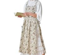 Delantales para cocinar, delantales para mujeres para cocinar,Chef floral Vintage Pinavefore | Chef de algodón impermeable Parrafore, Trabajo de hornear delantales ajustables para barbacoa/parrilla