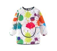 Delantales para niños, con bolsillo, Delantal de Pintura Niños y Niñas, Delantales Infantiles para Manualidades Pintar Escuela Escolares Impermeable, Bata Pintor para Colorear con Bolsillos