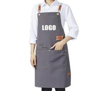 Delantales Personalizados Para Mujeres Y Hombres Con Logo O Cualquier Texto, Delantales De Cocina Con Bolsillo, Delantal De Cocina Para Cafetería, Cocina, Hornear, Asar A La Parrilla