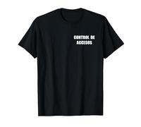 (Delante y Detrás) Camiseta Control de accesos Seguridad Camiseta