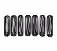 Delantera Grill Inserto Rejilla Delantera Para Jeep Para Wrangler JK (2007-2018), Malla Para, Marco Cubierta Faro, Accesorios Para Coche Rejilla Frontal(Type B)