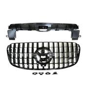 Delantera Grill Parrilla Delantera Carreras Para Benz X167 Clase Para GLS GLS450 GLS500 GLS580 2024, Parachoques Superior, Rejilla Malla, Estilo GT Parrilla Delantera(Negro)