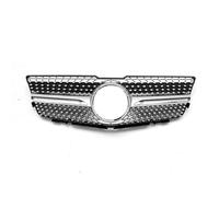 Delantera Grill Parrilla Delantera Para Benz Clase Para GLK X204 2008-2012 GLK220 GLK250 GLK280 GLK300 GLK350 GLK400 Malla Para Parachoques Superior Capó Parrilla Delantera(Plata)