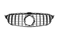 Delantera Grill Parrilla Superior Estilo Diamante Cromado Para Benz Para Clase C W205 C300 C250 C43 Para AMG 2019 2020 2021, Rejilla Negra Brillante Rejilla Frontal(D)