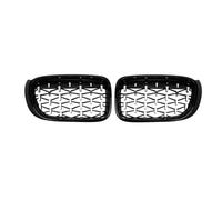 Delantera Grill Rejilla De Parachoques Delantero De Diamante Para X3 Para X4 F25 F26 (2014, 2015, 2016 Y 2017) Parrilla Delantera(Black Silver)