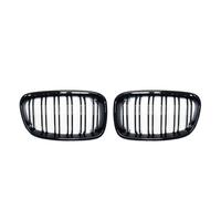 Delantera Grill Rejilla De Riñón Para Parachoques Delantero Coche, Repuesto Rejilla Doble Negra Para Serie 1 F20 F21 (2011, 2012, 2013 Y 2014) Parrilla Delantera(Glossy Black)
