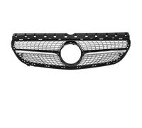Delantera Grill Rejilla Delantera Cromada Negra Con Diseño De Diamantes Plateados Para Benz Para Clase B W246 2015 2016 2017 2018 2019 B180 Parrilla Delantera(Diamond-Black)
