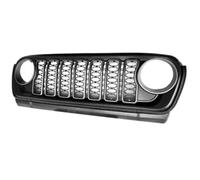 Delantera Grill Rejilla Delantera Malla Negra Para Jeep Para Wrangler JL Para Gladiator JT (2018, 2019, 2020, 2021, 2022, 2023 Y 2024) Parrilla Delantera(No camera hole)