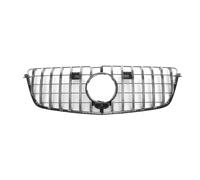 Delantera Grill Rejilla Delantera Para Benz Para Clase GL X166 2013 2014 2015 GL500 GL550 Para Parachoques Superior Estilo Para GTR, Rejilla Malla Para Capó Parrilla Delantera(Plata)