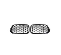 Delantera Grill Rejilla Delantera Tipo Diamante Para X2 F39 2018 2019 2020 2021, Estilo Meteorito, ABS, Repuesto Rejilla Frontal Tipo Diamante. Parrilla Delantera(Negro)