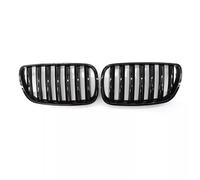 Delantera Grill Rejilla Delantera Tipo Riñón Para X3 E83 2007 2008 2009 2010, Color Negro, 51113420087 51113420088 Parrilla Delantera(Single Line)