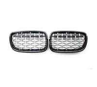Delantera Grill Rejilla Delantera Tipo Riñón para X5 E70 para X6 E71 2007-2013, Estilo Diamante, Cromada, Negra, 51137157687, 51137157688, 51137185223 Parrilla Delantera(Black Frame)