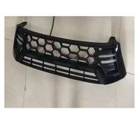 Delantera Vehículo Parrilla Coche Para Toyota Para Hilux Para Revo 2015 2016 2017 2018 Con Máscara Parachoques Rejilla Delantera LED Cubierta Malla Superior(Black trims)
