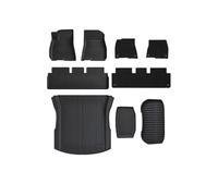 Delanteras Traseras Alfombrillas Alfombrillas TPE Corte Personalizado Coche Para Tesla Para Modelo Para 3 Para Y 2021- 2024 Accesorios Interiores Antideslizantes Todo Tipo Clima(3 Double 9pcs)