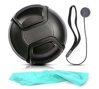 Delantero centro Pinch tapa de la lente cubierta pantalla + Cap Keeper + gamuza de limpieza para Canon EF 75 - 300 mm f/4 - 5,6 III USM