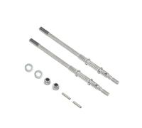 delantero Izquierdacon Ejes AR44, junta delantera y trasera, eje de transmisión CVD + Dogbone RC 1/10 apto para Axial SCX10-II 90046 90047 Juego de articulación Arbol de transmisión(Silver rear)