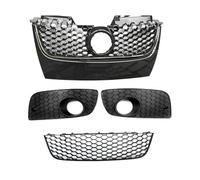 Delantero Rejilla Coche Para Vw Para Golf 5 Para GTI 2006-2008 2009 Rejilla Parachoques ABS A Prueba Herrumbre Rejillas Delanteras Antivibración Red Malla Parrilla Frontal