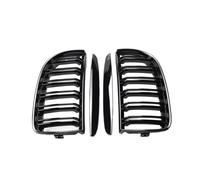 Delantero Rejilla Para E90 E91 2005-2008 Parrilla Delantera Riñón Parachoques Delantero Coche Doble Listón Deportiva Negro Brillante Parrilla Frontal