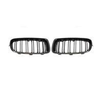 Delantero Rejilla Para Serie 3 F30 F31 F35 2012-2016 2017 2018 Parachoques Delantero Negro Brillante Parrilla Deportiva Rejillas Línea Doble Listón Parrilla Frontal