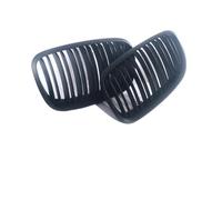 Delantero Rejilla Para X5 Para X6 E70 E71 Doble Listón 2007-2013 XDrive 30i 50i Parrilla De Riñón Cromo Apariencia Fibra Carbono Carreras Accesorios Coche Parrilla Frontal