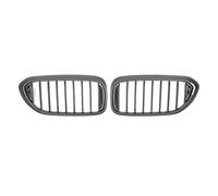 Delantero Rejillas Delanteras Rejillas De Parachoques Delantero Diamante Una Sola Línea Y Doble Listón Para BMW Serie 5 G30 G31 G38 2018-2020 530i 540i 550i(Single-Matte Black)