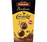 Delaviuda, Bombones Cacaolat, Bombones para Regalar Rellenos de Chocolate, Dulces Ideales para Cesta Navidad, Ideal para Cesta Navidad, Made in Spain, 150 Gramos