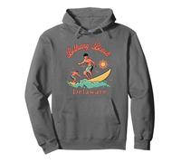 Delaware Bethany Beach Surfer DE Surfing Beach Vacaciones Sudadera con Capucha