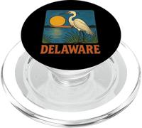 Delaware Garza Vintage Costera Vida Silvestre Atardecer Escena PopSockets PopGrip para MagSafe