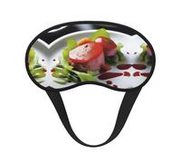 Delectable Dish - Antifaz para dormir con borde negro satinado para una comodidad óptima y bloqueo de la luz