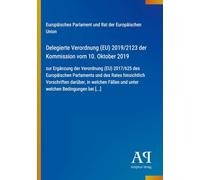 Delegierte Verordnung (EU) 2019/2123 der Kommission vom 10. Oktober 2019: zur Ergänzung der Verordnung (EU) 2017/625 des Europäischen Parlaments und ... und unter welchen Bedingungen bei [...]