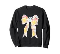 Deleite de patrón de lazo pastel caprichoso Sudadera