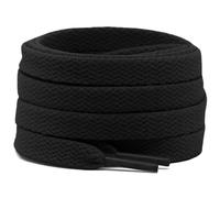 DELELE 2 pares de cordones planos de 5/16 pulgadas para zapatillas atléticas de running, 02 Black, 59.06" Inch (150CM)