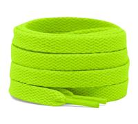 DELELE 2 pares de cordones planos de 5/16 pulgadas para zapatillas atléticas de running, 20 verde fluorescente, 70.87" Inch (180CM)